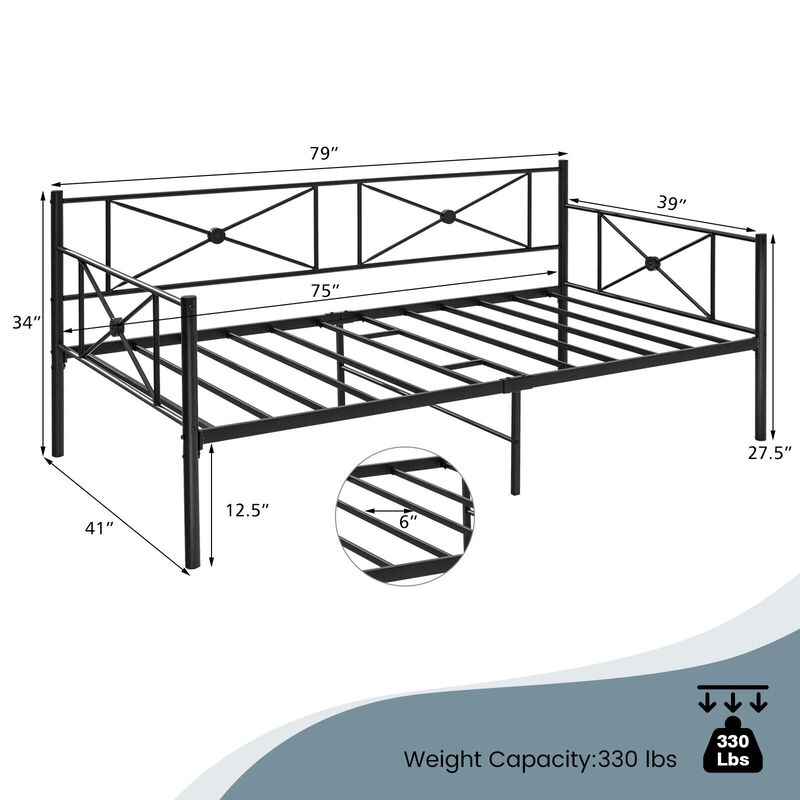 Metal Slat Daybed Frame – Durable Bed Frame for Everyday Use