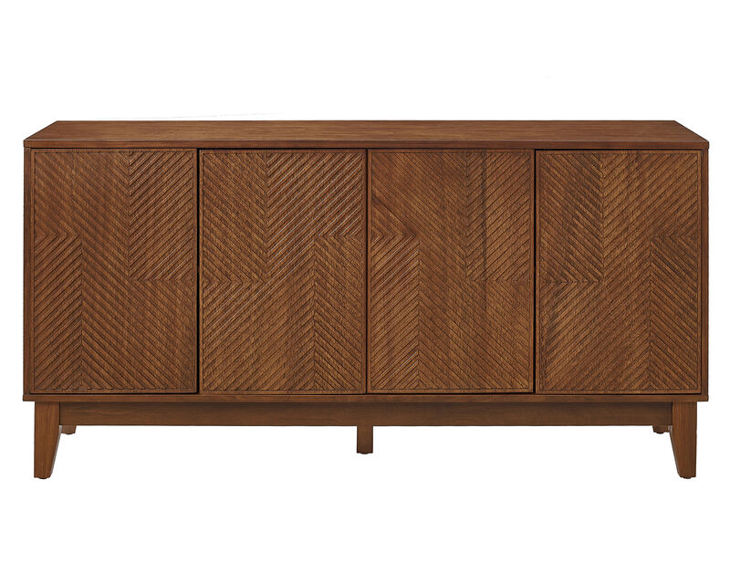 Tegwux Sideboard with Carved Geometric Doors image number 0
