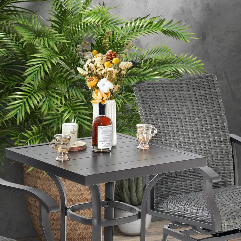 Hivvago 3 Pieces Swivel Bar Set with 4D Air Fiber Cushion