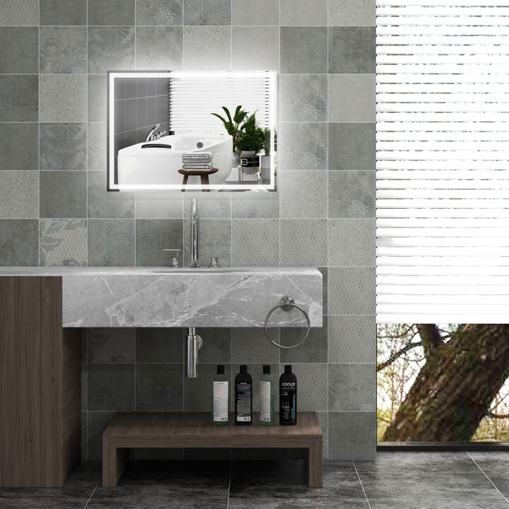 Elegant Bathroom Mirror, Wall-Mounted Vanity Mirror for Powder Room, Bedroom, or Living Space