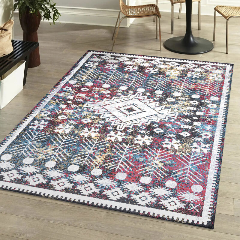 Dhiya Distressed Kilim Area Rug