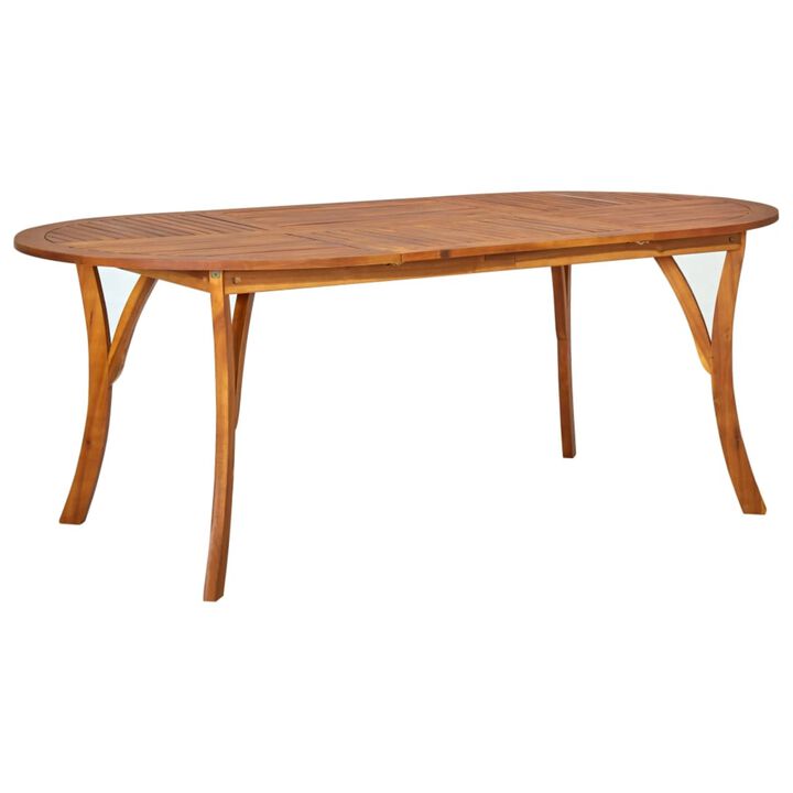 vidaXL Garden Table 79.1"x39.4"x29.5" Solid Acacia Wood