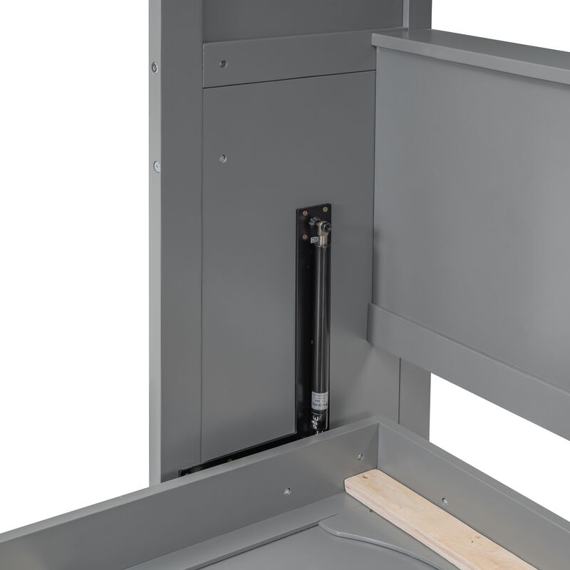 Merax Cabinet Murphy Bed with Shelves