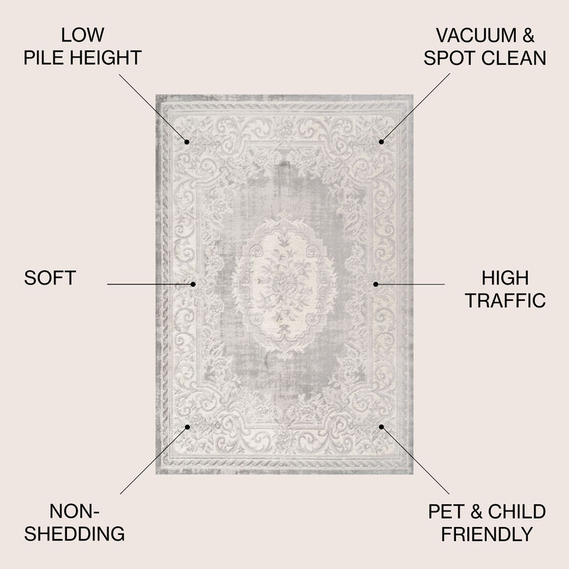 Rosalia Cottage Medallion Area Rug