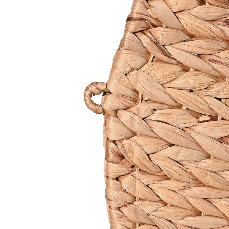 Annulus 24.61" 3-Shelf Circular Hand-Woven Hyacinth Wall Rack