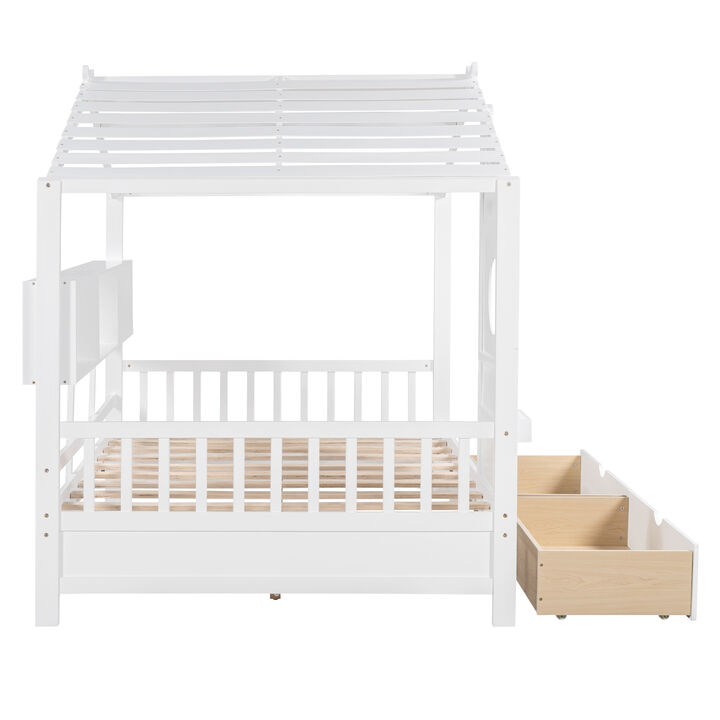 Pedwan Kids Full Size House Bed