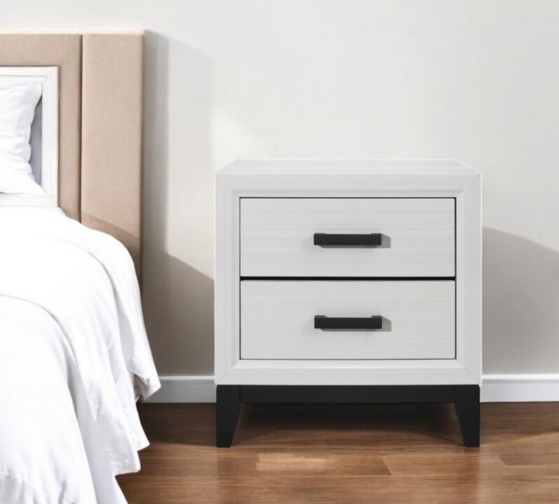 Modern Nightstand with 2 Drawers – Stylish Bedside Storage Table