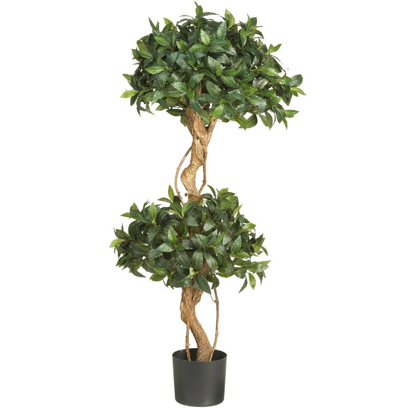 Nearly Natural 4-ft Sweet Bay Double Ball Topiary Tree w/1036 Lvs image number 1