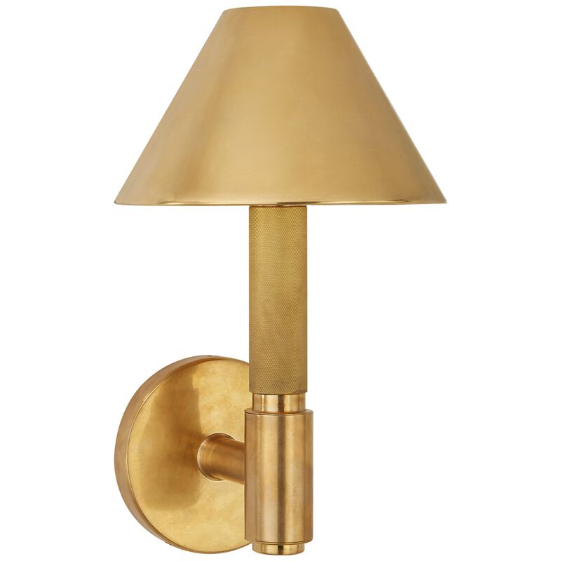 Barrett Small Single Knurled Sconce