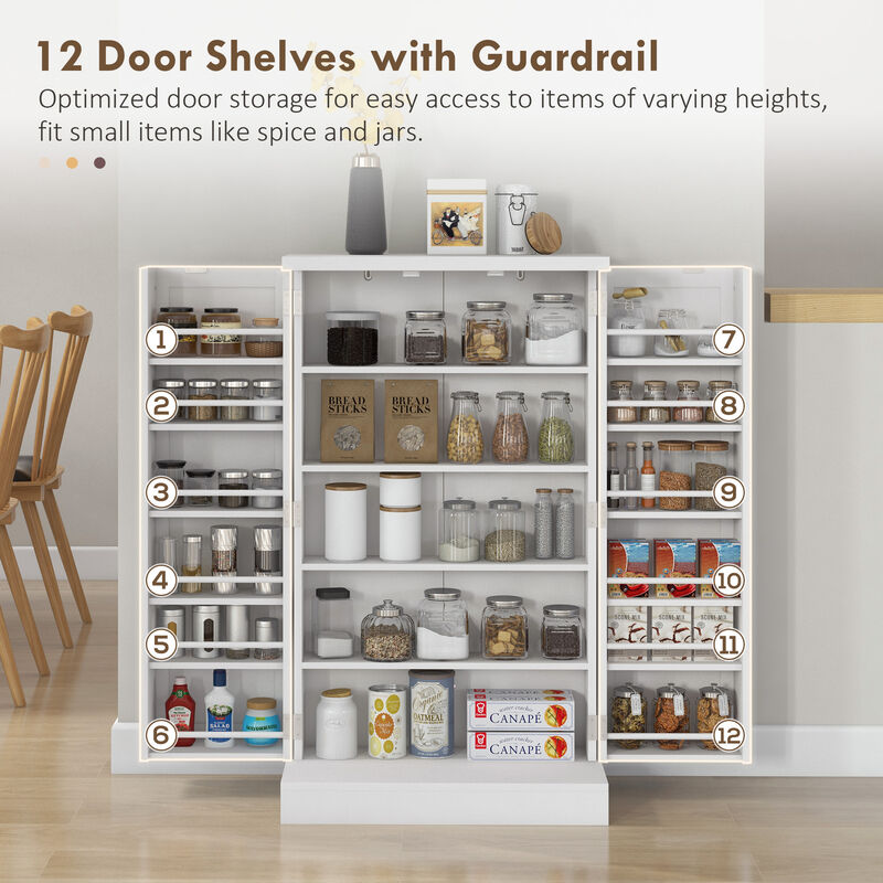 Hivvago Freestanding Kitchen Storage Cabinet with Spice Racks image number 5