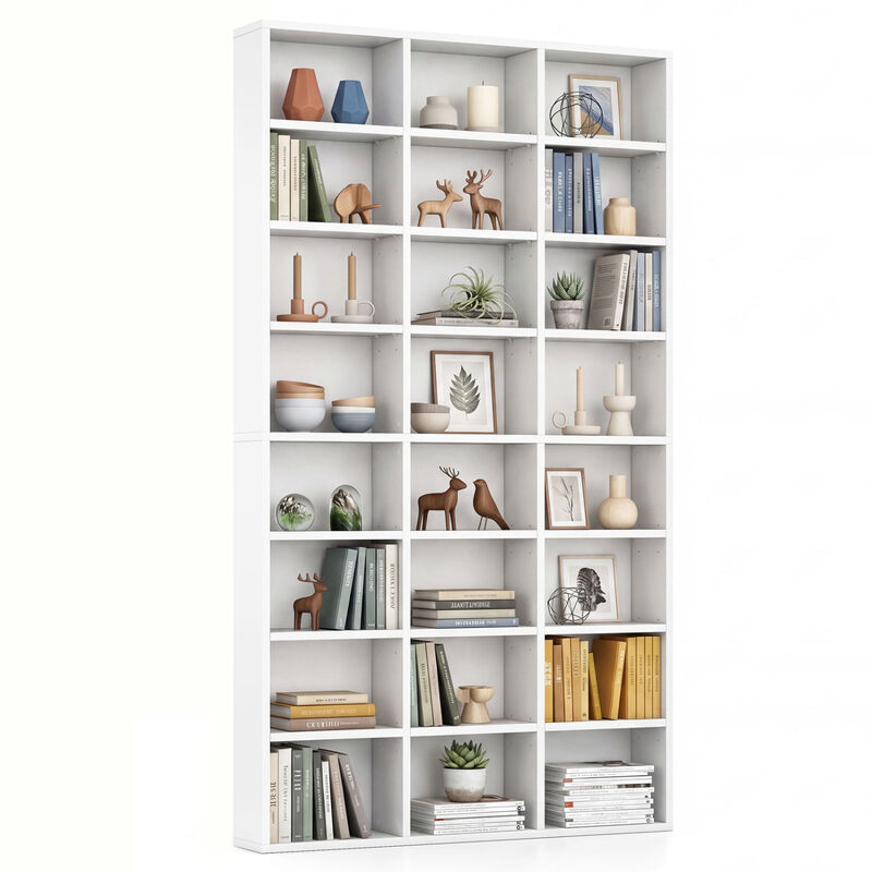 70" Tall 24-Cube Bookshelf Storage Organizer with Shelves image number 3