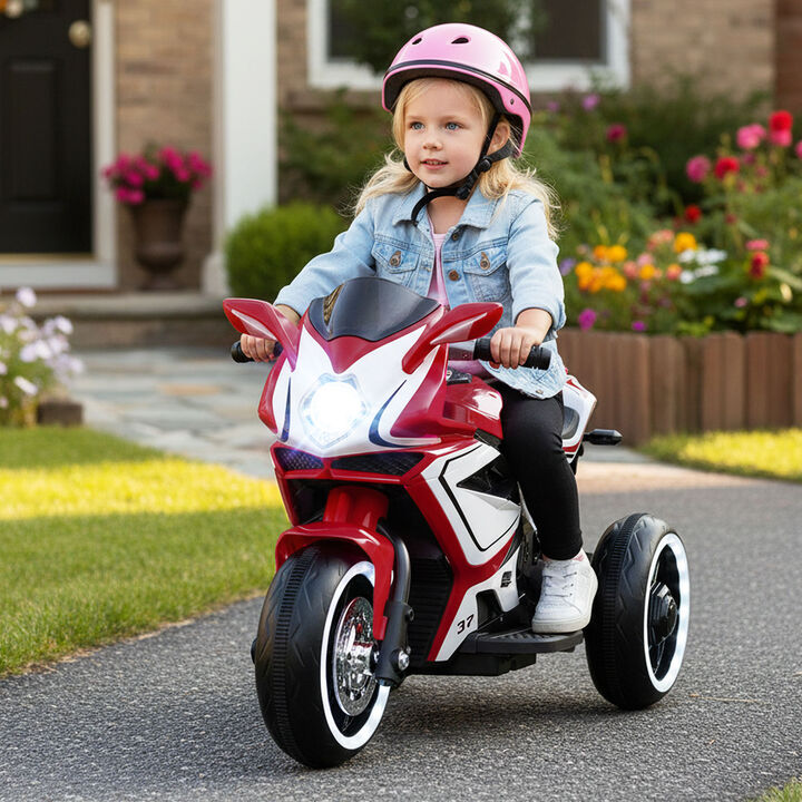 Mini 6V Electric Motorbike for Kids with LED Lights for Outdoor Play