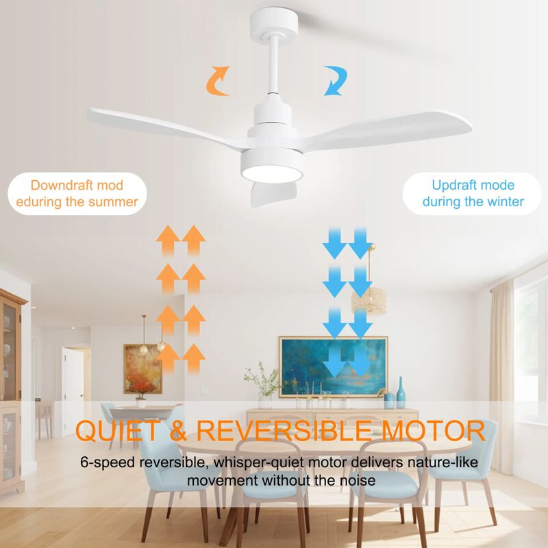 ELEMENT ACE Elegant Indoor Wood Ceiling Fan With Energy Efficient LED Lighting image number 5