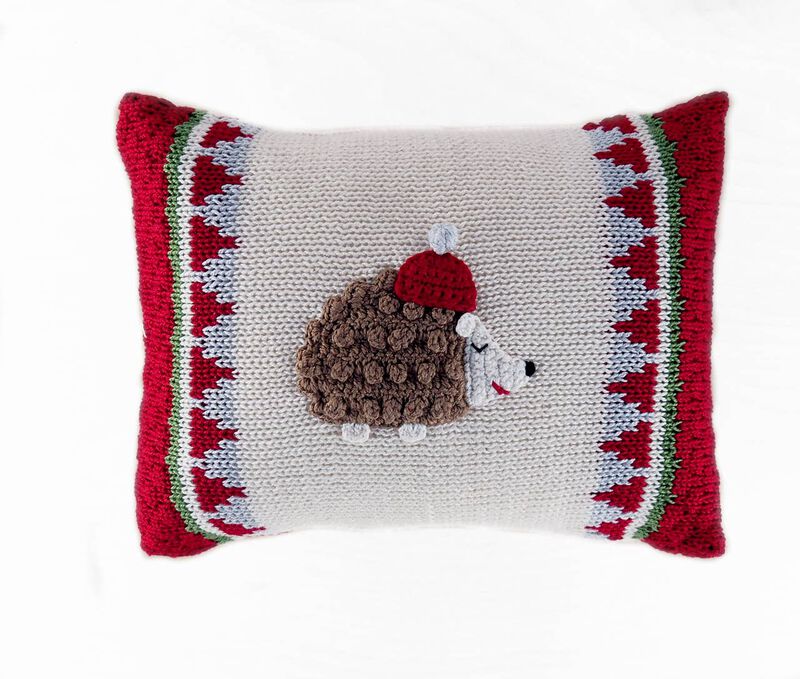 Handmade Hedgehog Mini Christmas Pillow image number 0