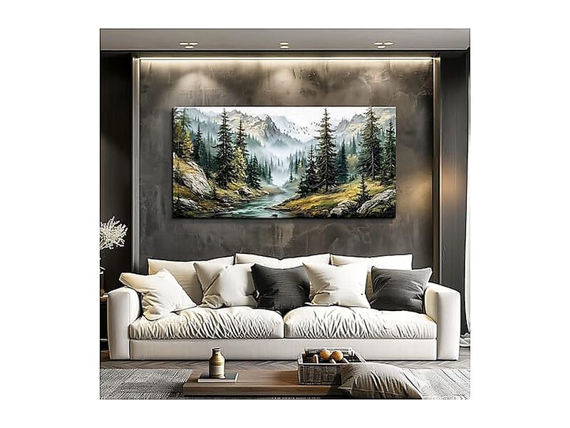 Canvas Wall Art Living Room Modern Farmhouse Decor Bedroom Office Nature Forest image number 1