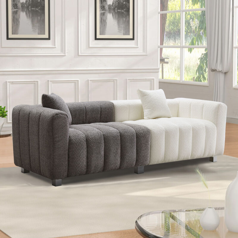 Fremro 83.46'' Premium Velvet Sofa image number 1