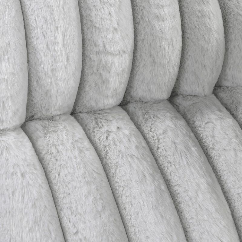 Rexy Manual Double Recliner Sofa, Textured Light Gray Corduroy 95 Inch image number 4
