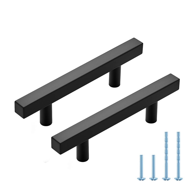 30 Pack Matte Black Kitchen Cabinet Drawer Pulls Kitchen Cabinet Handles for Cupboard 5 Inch Cabinet Pulls with 3 Inch Hole Cent