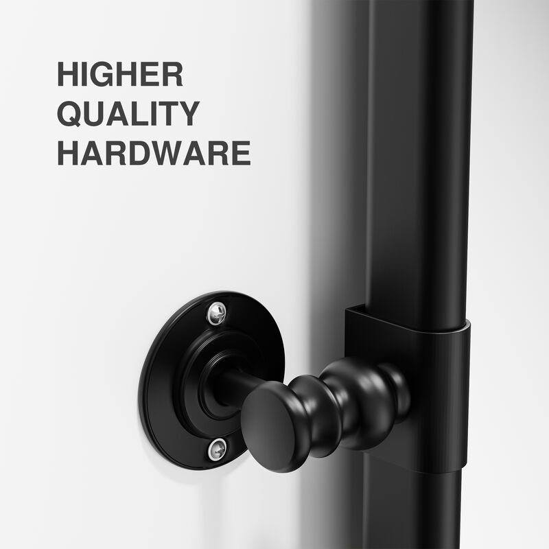 32*23  Arched Metal Black Framed Wall Mirror Round Corner Bathroom Vanity Mirror(Set Of 2)