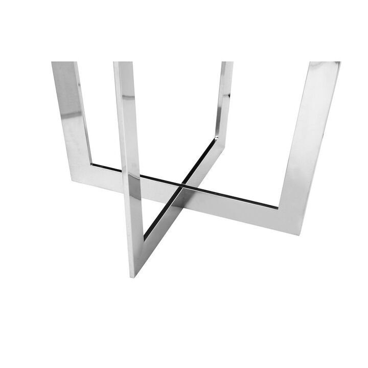 Pangea Home Oyster Side Table Espresso