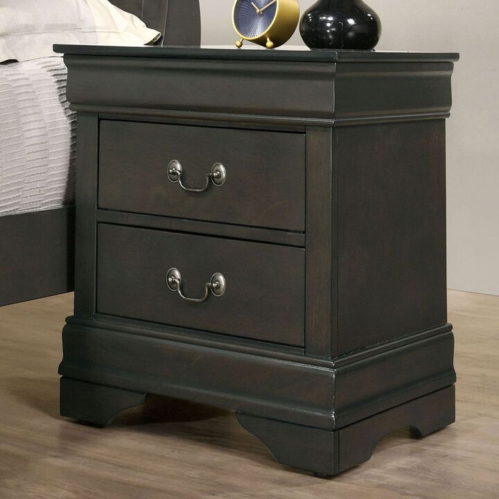 Streamdale Louis Philippe Nightstand: Solid Wood, Dovetail Construction
