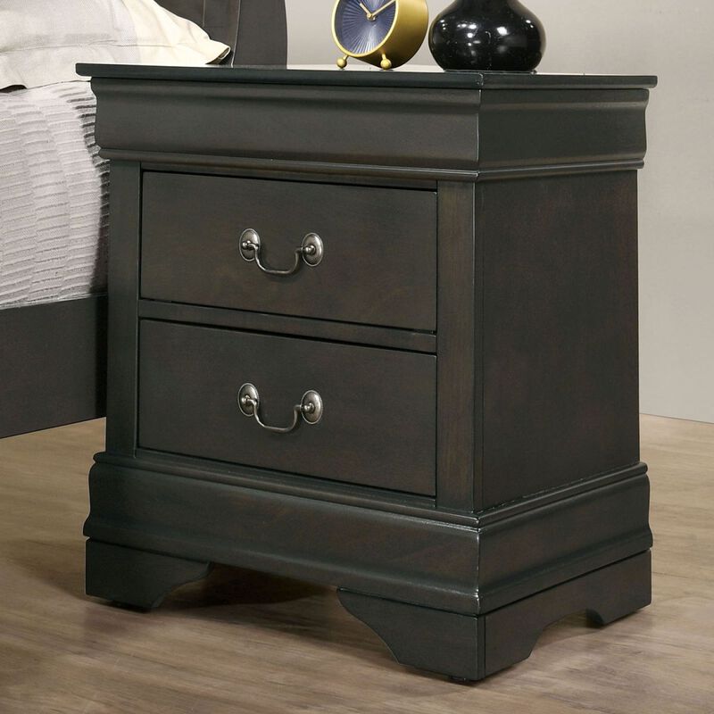 Streamdale Louis Philippe Nightstand: Solid Wood, Dovetail Construction