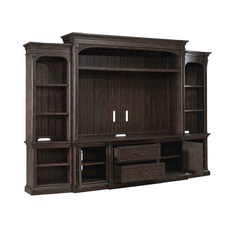Liberty Furniture Paradise Valley Entertainment Center with Piers for Living Room - Saddle Brown image number 1