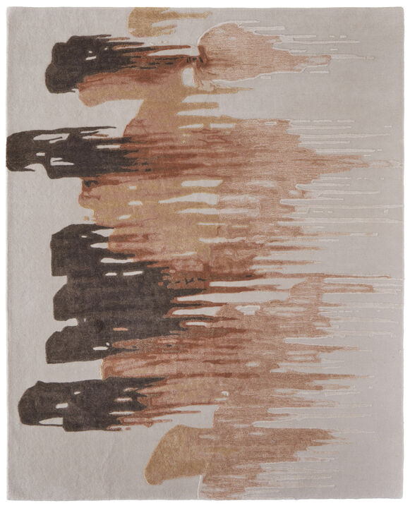 HomeRoots Abstract Hand Tufted Area Rug