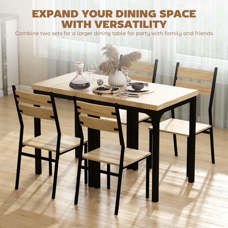 Hivvago 3-Piece Kitchen Table and Chair Set for Small Spaces image number 6