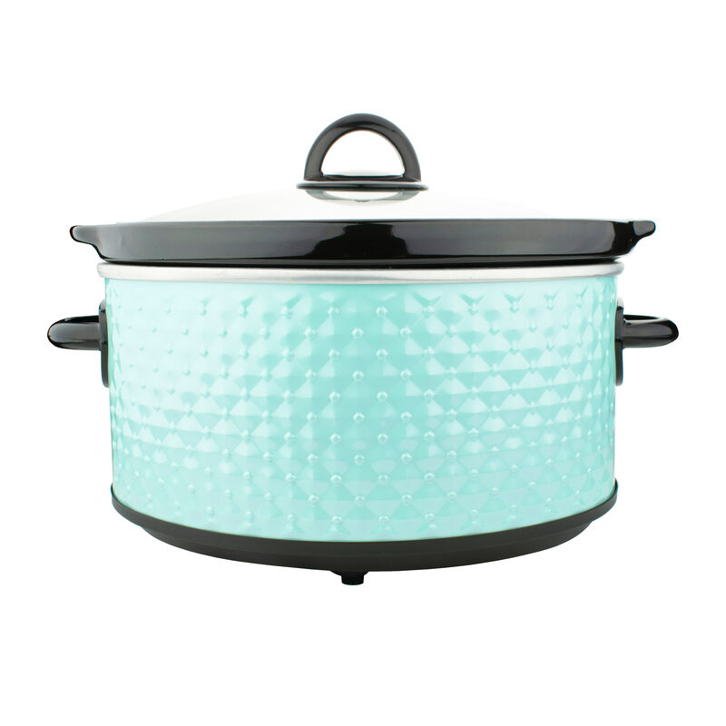 Brentwood 3.5 Quart Diamond Pattern Slow Cooker in Blue