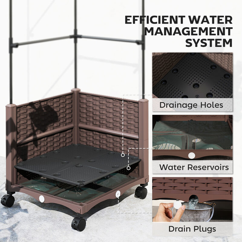 Hivvago Tomato Cage Planter Box with Trellis and Drainage image number 5