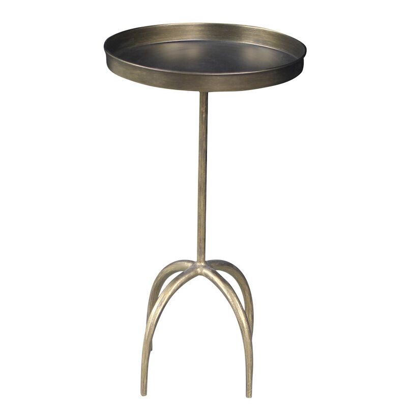 Jasper Side Table in Brass Plated Iron