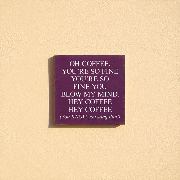 Funny Coffee Quote Wood Sign Wall Decor for Kitchen Coffee Bar