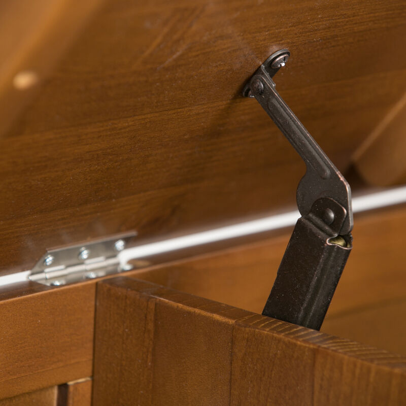 Adams SOLID WOOD 48 inch Wide Contemporary Entryway Storage Bench in Light Avalon Brown