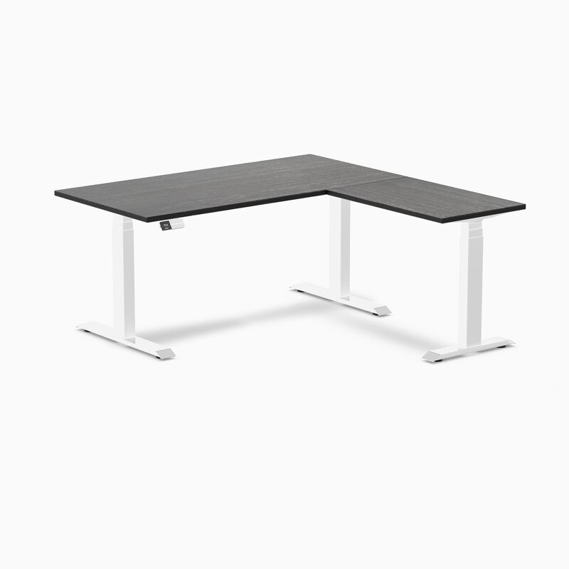 Desky Bamboo L-Shape Sit Stand Desk image number 0