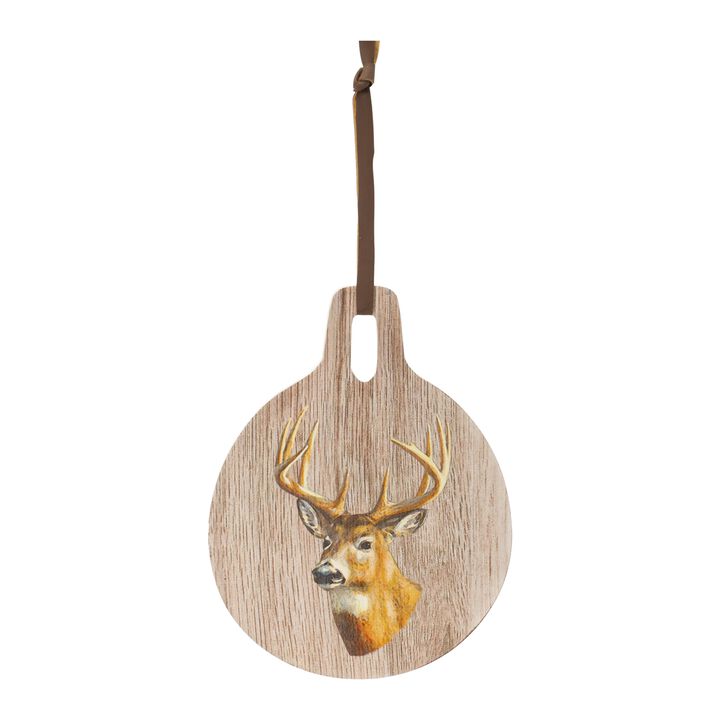 Cutting Board w/Deer 7.75"D x 10"H Wood