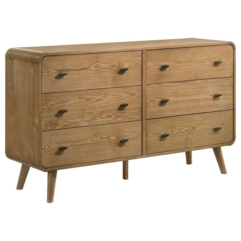 Coaster Co. of America Robyn 6-drawer Dresser with Mirror Light Ash image number 0