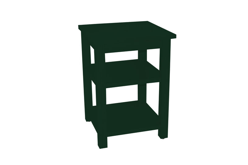 HomeRoots 28" Dark Green Solid Wood Nightstand image number 0