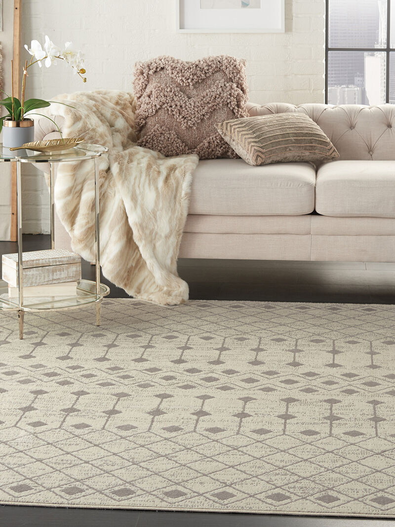 Grafix GRF37 Ivory/Gray 6' x 9' Rug