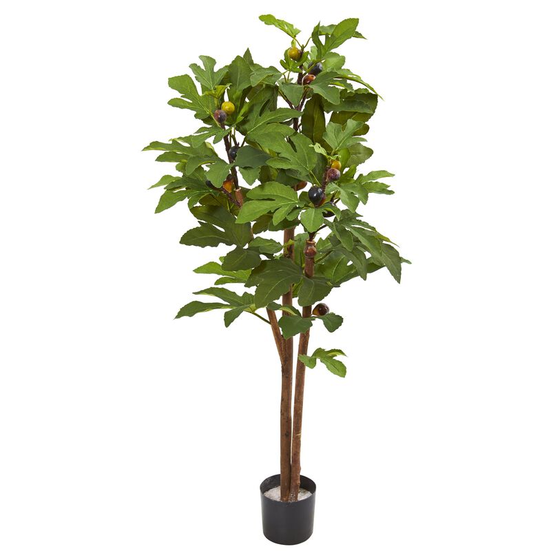 HomPlanti 46 Inches Fig Artificial Tree image number 1