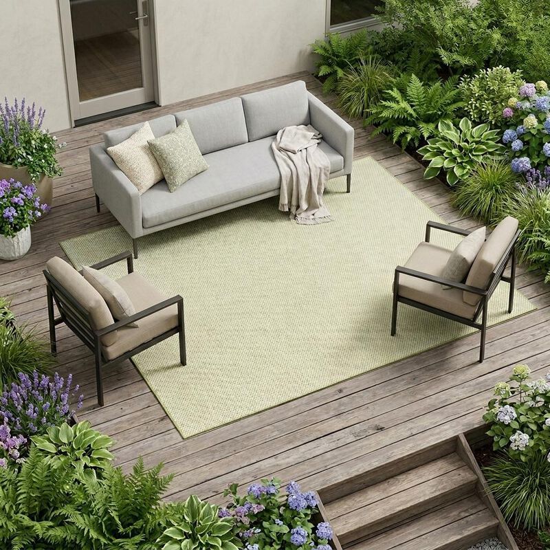 HomeRoots Indoor Outdoor Area Rug image number 1