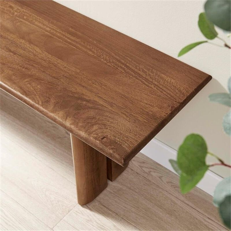Modway EEI-6344-WAL Amistad 58" Wood Bench, Walnut image number 7