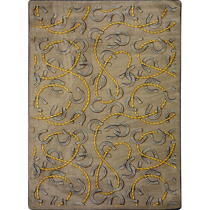 Joy Carpets Kaleidoscope Rodeo  Area Rug in Color Dark Dust