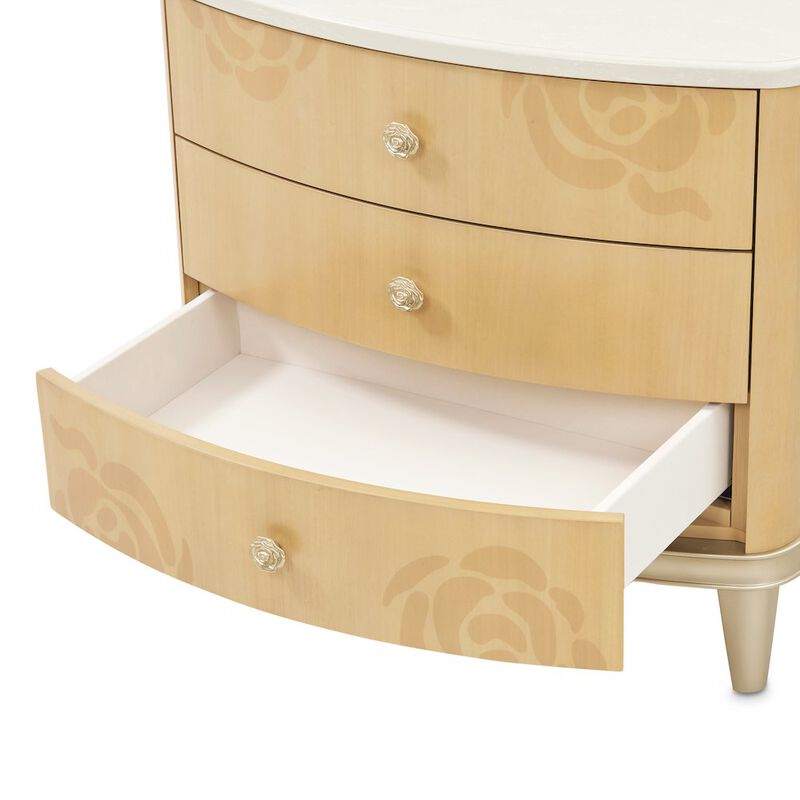 Camellia Field Nightstand - Caramel image number 9