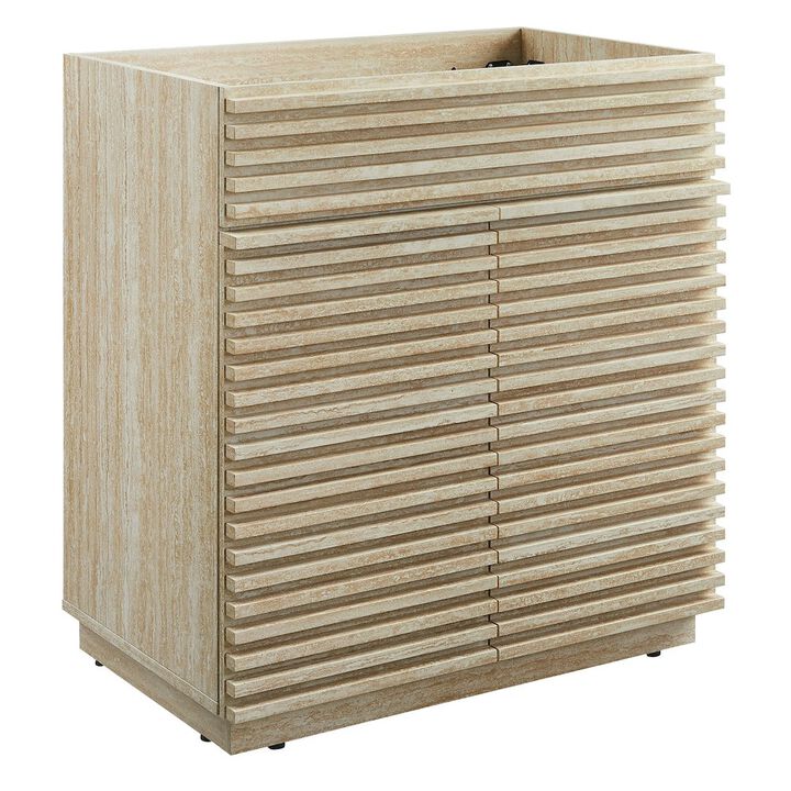 Modway Render 30 Faux Travertine Bathroom Vanity Cabinet (Sink Not Included)