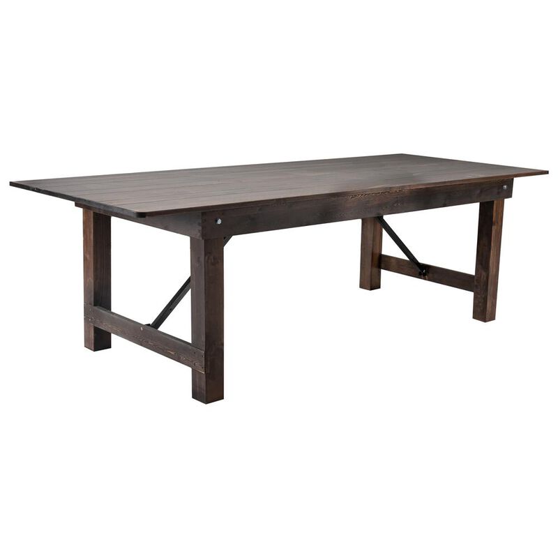 Flash Furniture 8' x 40 Farm Style Dining Table with X-Legs for Commercial and Residential Use