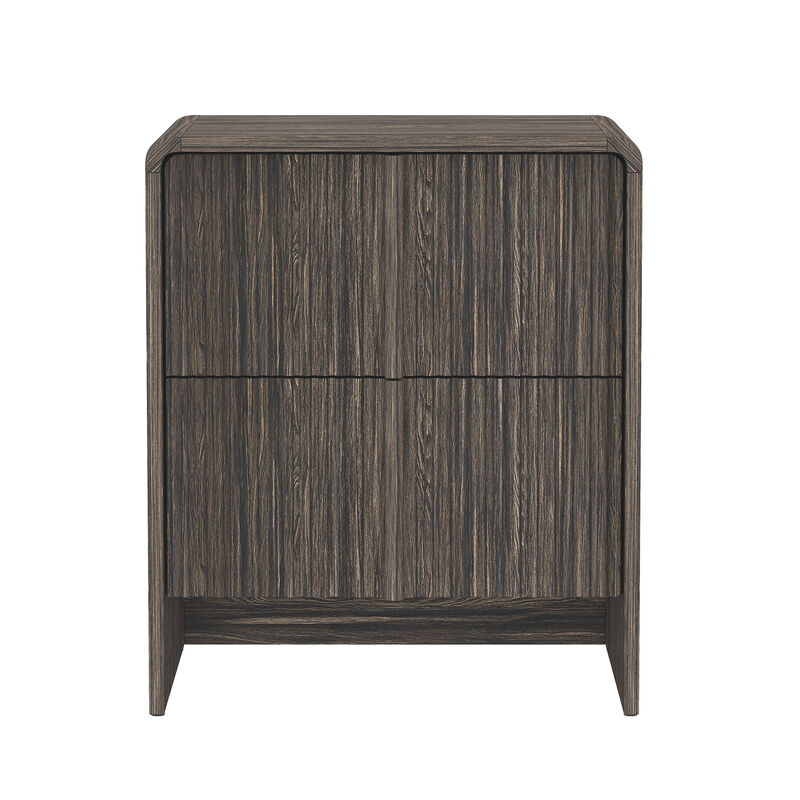 Novara 2-Drawer Nightstand in Walnut image number 0