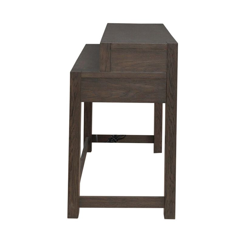 Liberty Furniture Lennox Hill Living Room Console Bar Table with Charging Station - Bark image number 3