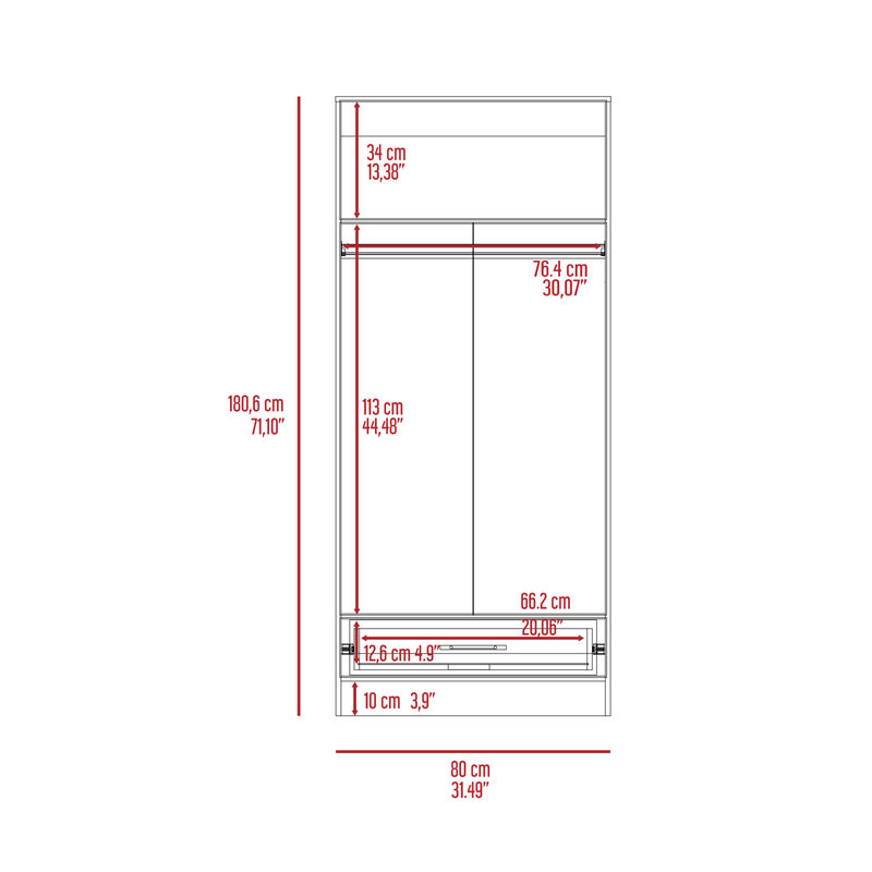 Streamdale Conway Rectangle Armoire White image number 7