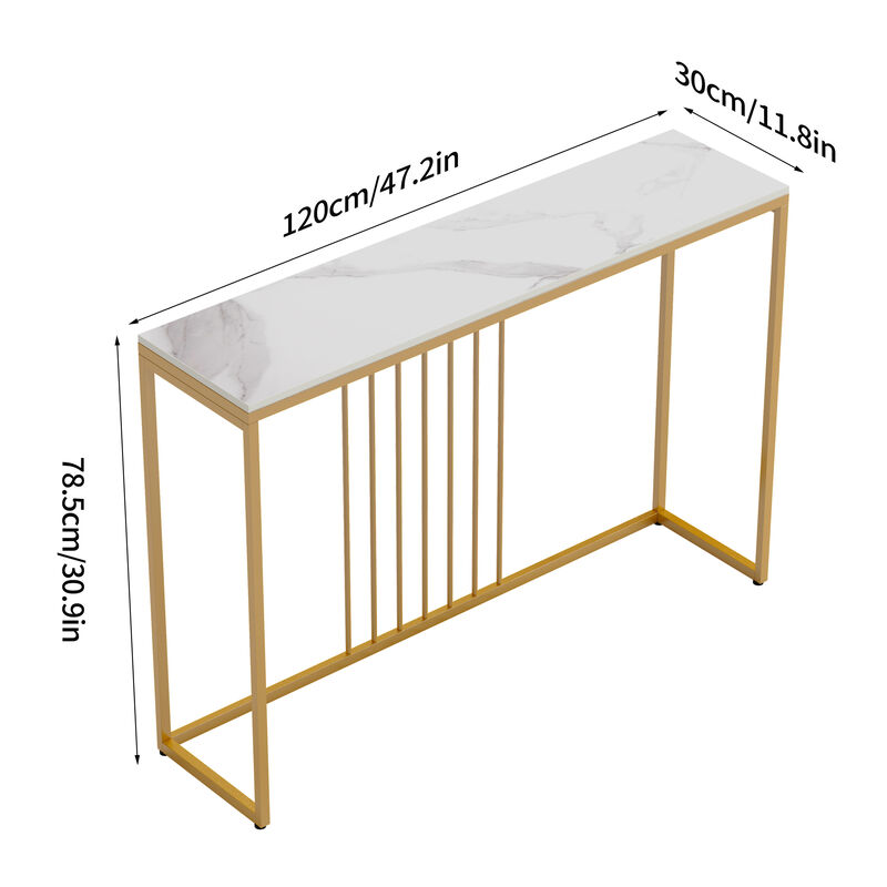 Entryway Console Table Sintered Stone Tabletop image number 4